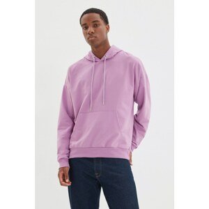 Trendyol Lilac Men's Oversize Hoodie Sweatshirt
