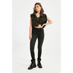 Trendyol Black Petite High Waist Skinny Jeans