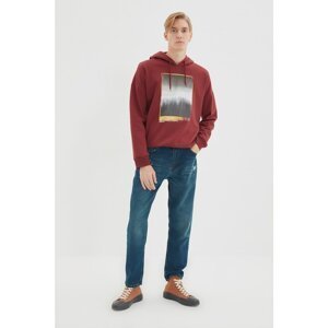 Trendyol Indigo Men's Relax Fit Tinted Splash Effect Jeans