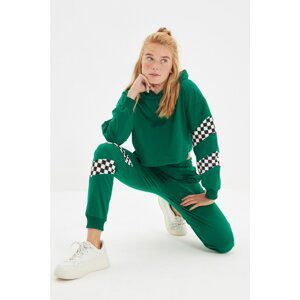 Trendyol Green Printed Basic Jogger Knitted Slim Sweatpants
