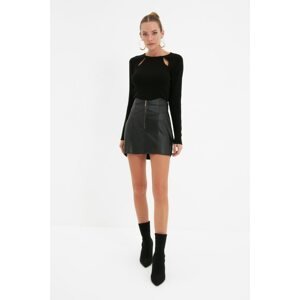 Trendyol Black Zipper Skirt