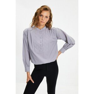 Trendyol Anthracite Buttoned Blouse