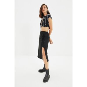 Trendyol Black Slit Detailed Skirt
