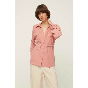 Trendyol Dried Rose Button Shirt