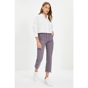 Trendyol Smoked Pocket Detailed High Waist Straight Jeans