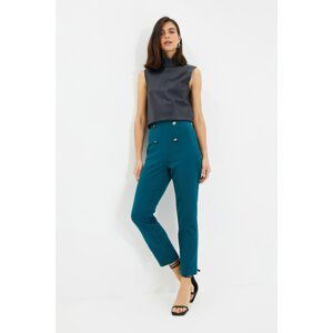 Trendyol Petrol Button Trousers