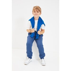 Trendyol Boy Indigo Fleece Knitted Thick Sweatpants