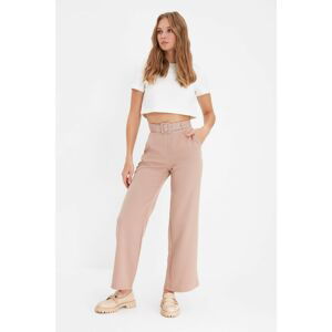 Trendyol Mink Petite Belted Trousers