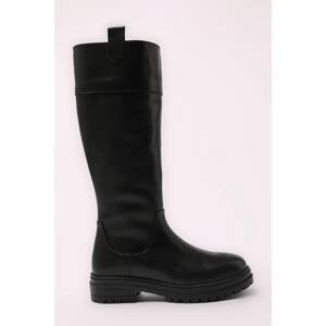 Trendyol Knee-High Boots - Black - Flat