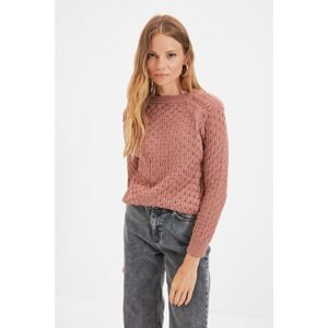 Trendyol Dried Rose Specific Detailed Knitwear Sweater
