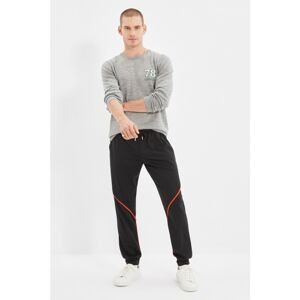 Trendyol Black Men's Regular Fit Elastic Trim Sweatpants