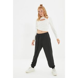 Trendyol Anthracite Balloon Jogger Thin Knitted Thin Sweatpants