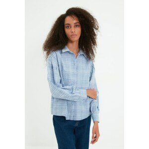 Trendyol Blue Plaid Shirt