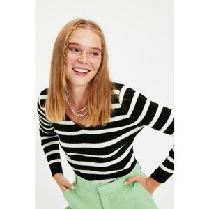 Trendyol Black Striped Knitwear Sweater