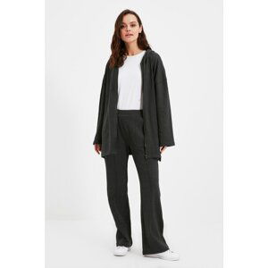 Trendyol Anthracite Wide Leg Knitted Sweatpants