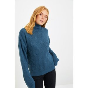 Trendyol Indigo Turtleneck Knitwear Sweater