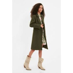 Trendyol Khaki Button Closure Cachet Wool Coat