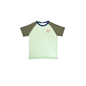 Trendyol Green Color Block Boy Knitted T-Shirt