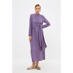 Trendyol Lilac Tie Detailed Veiling Dress