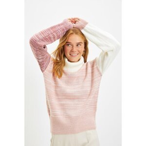 Trendyol Powder Turtleneck Color Block Knitwear Sweater