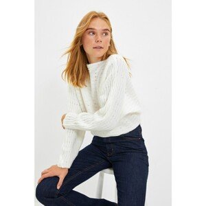 Trendyol Ecru Openwork Knitwear Sweater