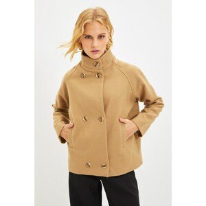 Trendyol Camel High Collar Wool Cachet Coat