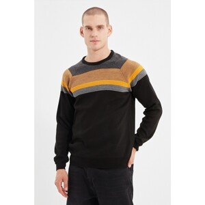 Trendyol Black Men's Crew Neck Slim Fit Knitwear Sweater