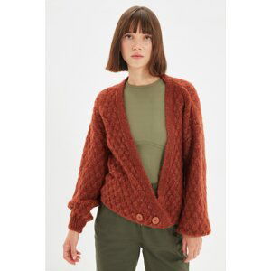 Trendyol Brown Knitted Detailed Knitwear Cardigan