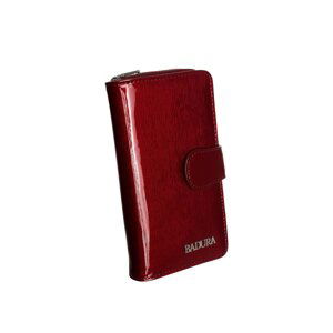 BADURA Red women's vertical wallet