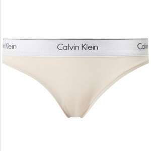 Women's thong Calvin Klein beige (QF6136E-VJS)