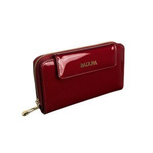 BADURA Women's red leather wallet