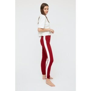 Trendyol Claret Red Striped Sweatpants