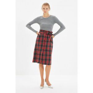 Trendyol Red Buttoned Skirt