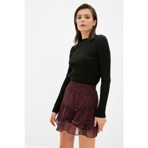 Trendyol Claret Red Frilly Mini Skirt