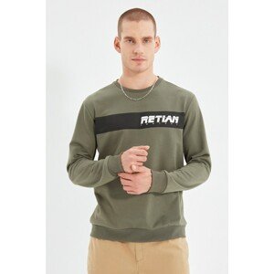 Trendyol Khaki Men's Printed Sweatshirt