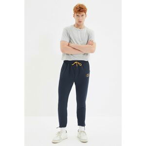 Trendyol Navy Blue Men's Regular Fit Printed Sweatpants