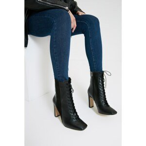Trendyol Black Lace-up Women's Boots & Booties