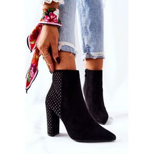 Suede Sequin Boots Black Sorienta