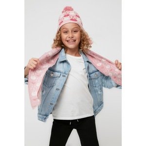 Trendyol Pink Pompom Girl Knitted Scarf Beanie Set