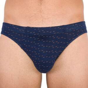 Men's briefs Molvy blue with orange pattern (MP-962-SBU)