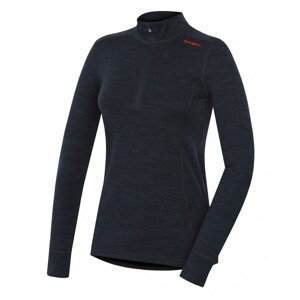 Women's merino sweatshirt Aron Zip L black-blue