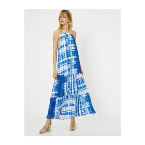 Koton Women's Blue Strap Sleeveless Maxi Dress