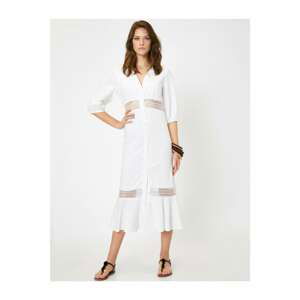 Women's White Desire Sabanci for Koton Dress