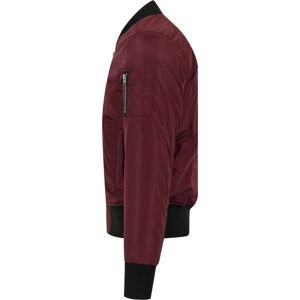 2-Tone Bomber Jacket burgundy/black