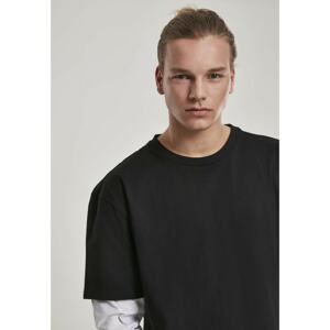 Oversized Shaped Double Layer LS Tee Black/White