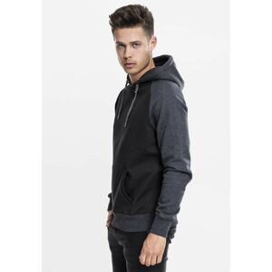 Raglan contrasting hoodie blk/cha