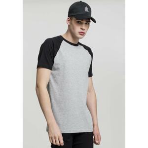 Raglan contrasting T-shirt grey/bl