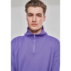 Oversize Sweat Shoulder Stripe Troyer ultraviolet/white