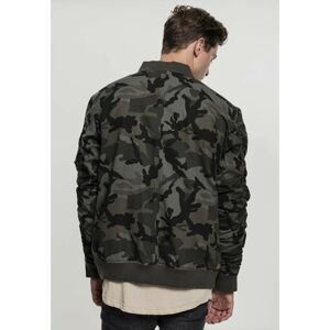 Vintage Camo Cotton Bomber Jacket Wooden Camouflage