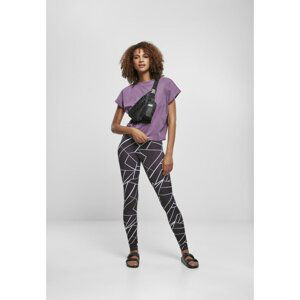 Women's AOP Geometric Black Leggings